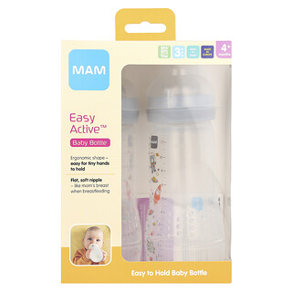 בקבוקי תינוקות MAM Easy Active - 4+ חודשים - 2 יחידות