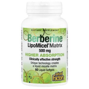 ברברין LipoMicel Matrix - 60 כמוסות רכות Natural Factors