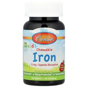 ברזל לילדים טבעי בטעם תות- שדה 15 מ"ג - 60 טבליות