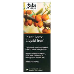 ברזל נוזלי Plant Force Gaia Herbs - 250 מ"ל - בריאות טובה