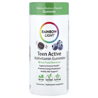 גומי לעיסה לבני נוער- Rainbow Light- בלו-ברי 120 יח'