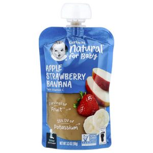 גרבר - דייסות 2nd מזון תינוקות תפוח-בננה-תות