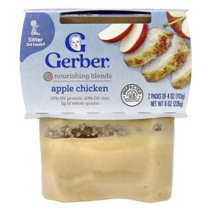 גרבר תערובת מזון-2 שלבים, תפוח עוף - 2 יחידות