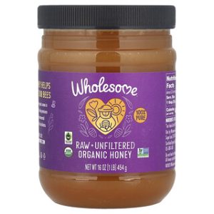 דבש אורגני לא מסונן 16oz - Wholesome Sweeteners