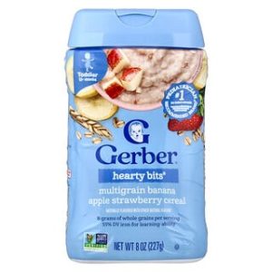 דגני בוקר Gerber Hearty Bits - בננה תפוח תות 12+