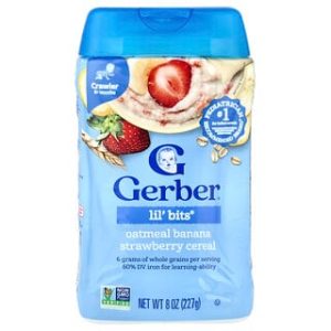 דגנייה Gerber Lil Bits בטעם בננה תות- 8 חודשים
