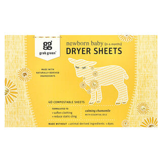 דפי מייבש כביסה לתינוק - Grab Green - 40 דפים