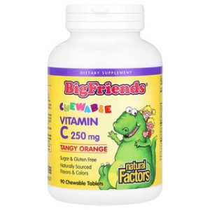 ויטמין C לעיסה בטעם תפוז - Natural Factors - 90 טבליות