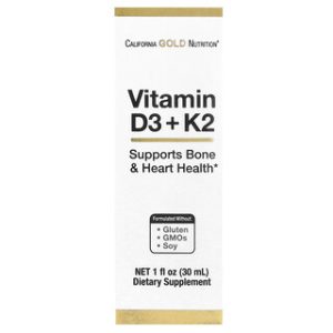 ויטמין D3 K2 - California Gold Nutrition , חיזוק עצמות