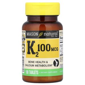 ויטמין K2 Mason Natural - 100 טבליות לבריאות העצם