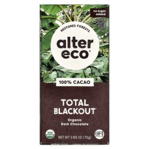 חטיף שוקולד מריר אורגני Alter Eco - 100% קקאו