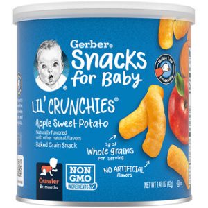 חטיפי תינוקות Gerber Lil Crunchies - תפוח-בטטה