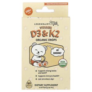 טיפות אורגניות ויטמין D3 & K2 לתינוקות - Legendairy Milk