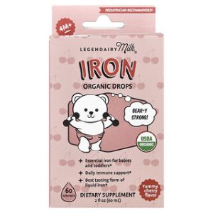 טיפות ברזל אורגני לתינוק - טעם דובדבן - Legendairy Milk