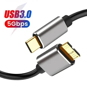 כבל USB 3.0 Type C ל-Micro B - לכונן קשיח