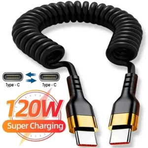 כבל טעינה מהיר Type C - PD 120W לרכב ונייד
