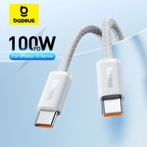 כבל טעינה מהיר USB-C Baseus 100W לאייפון, מקבוק