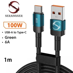 כבל טעינה מהיר USB-C PD 100W , Huawei Xiaomi