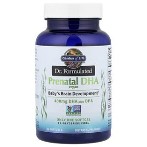 כדורי DHA טבעוניים להריון Garden of Life - 30 כמוסות