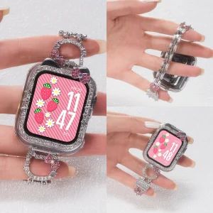 כיסוי Apple Watch נוצץ עם רצועה - Cartoon Bling