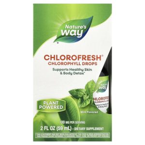 כלורופיל טיפות- Natures Way Chlorofresh Mint 59ml