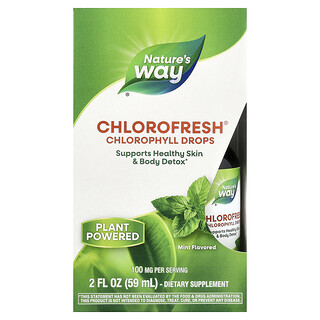 כלורופיל טיפות- Natures Way Chlorofresh Mint 59ml