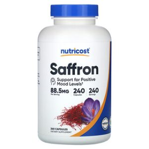 כמוסות זעפרן Nutricost 88.5 מ"ג - 240 כמוסות