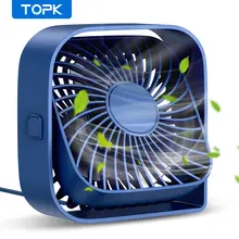 מאוורר שולחני נייד USB TopK - זרימת אוויר חזקה ושקט
