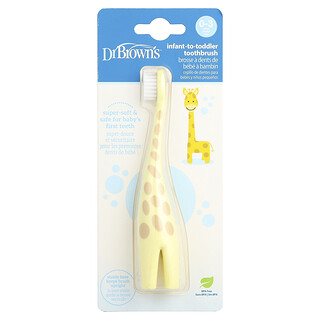 מברשת שיניים לתינוקות ג'ירפה צהובה Dr. Brown's 0-3