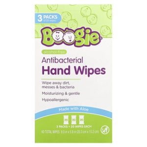 מגבונים אנטיבקטריאליים Boogie Wipes- 3 מארזים