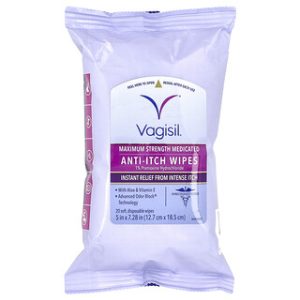 מגבונים מרגיעים וגינליים Vagisil-טיפול מקסימלי 20 יח'