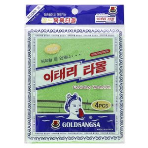 מגבות קרצוף אקולוגיות לגוף - ירוק - 4 יחידות