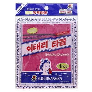 מגבת פילינג Goldsangsa אדומה - רביעייה לניקוי יסודי