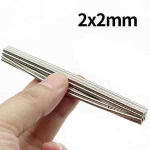 מגנטים ניאודימיום עגולים 2x2 מ"מ - חזקים במיוחד