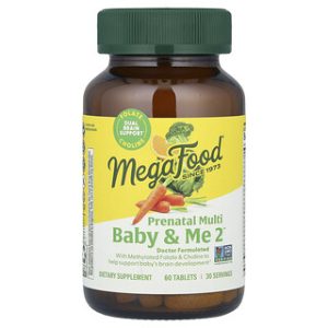 מולטי ויטמין הריון Baby & Me 2™ MegaFood - 60 טבליות