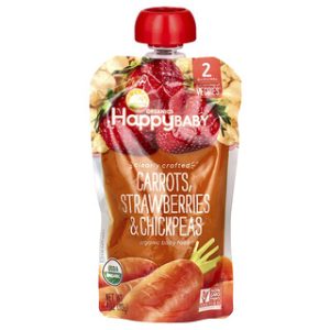 מזון תינוקות אורגני 6+ חודשים - גזר תות וחומוס