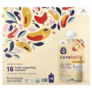 מחית Cerebelly אורגנית 6+ חודשים - בטטה, שעועית, עוף