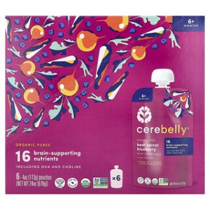 מחית אורגנית Cerebelly 6+ חודשים - סלק, גזר, אוכמניות