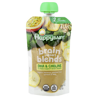 מחית אורגנית לתינוקות - בננה, פסיפלורה, תרד, שיבולת 6+