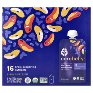 מחית בייבי אורגנית , שעועית שחורה בטטה - Cerebelly