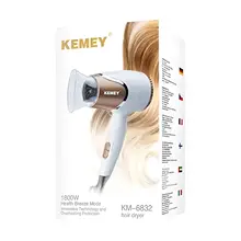 מייבש שיער קומפקטי Kemei נייד- עם הגנה וחום