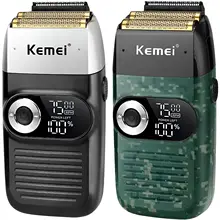 מכונת גילוח חשמלית Kemei KM-2026,2027 לגבר - נטענת LCD
