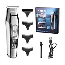 מכונת תספורת אלחוטית Kemei KM-5027 - שקטה ונטענת