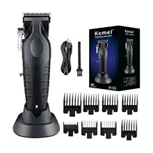מכונת תספורת מקצועית Kemei לגבר - אלחוטית ונטענת