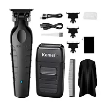 מכונת תספורת מקצועית Kemei לגברים - KM-2299 & KM-1102