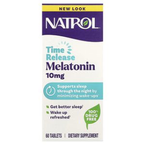 מלatonin Natrol 10mg - שחרור מושהה - 60 טבליות