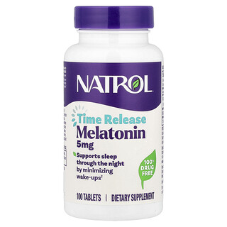 מלatonin Natrol 5 מ"ג - שחרור מושהה - 100 טבליות