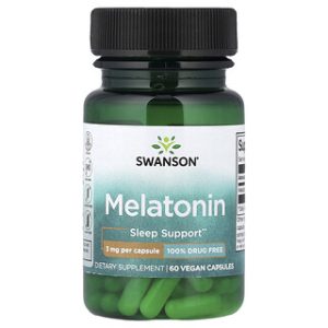 מלatonin Swanson 3mg - שינה טובה יותר , 60 כמוסות