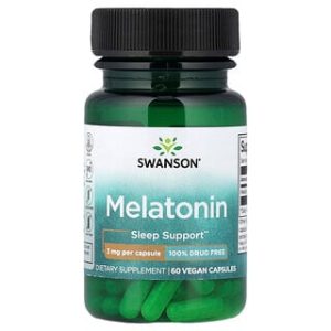 מלatonin Swanson 3mg - שינה טובה יותר , 60 כמוסות