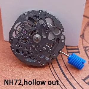 מנגנון שעון מכני NH72- חלול ומדויק- חלקי חילוף